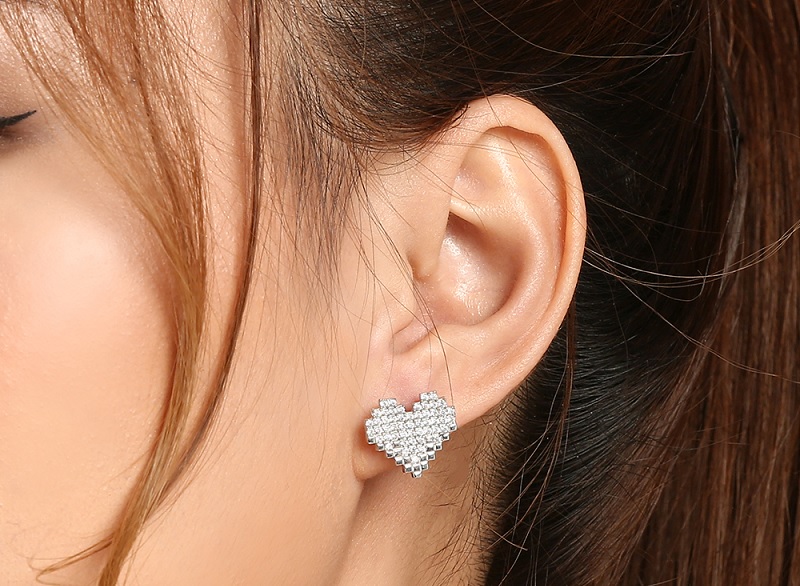 Bông tai trái tim ngọt ngào